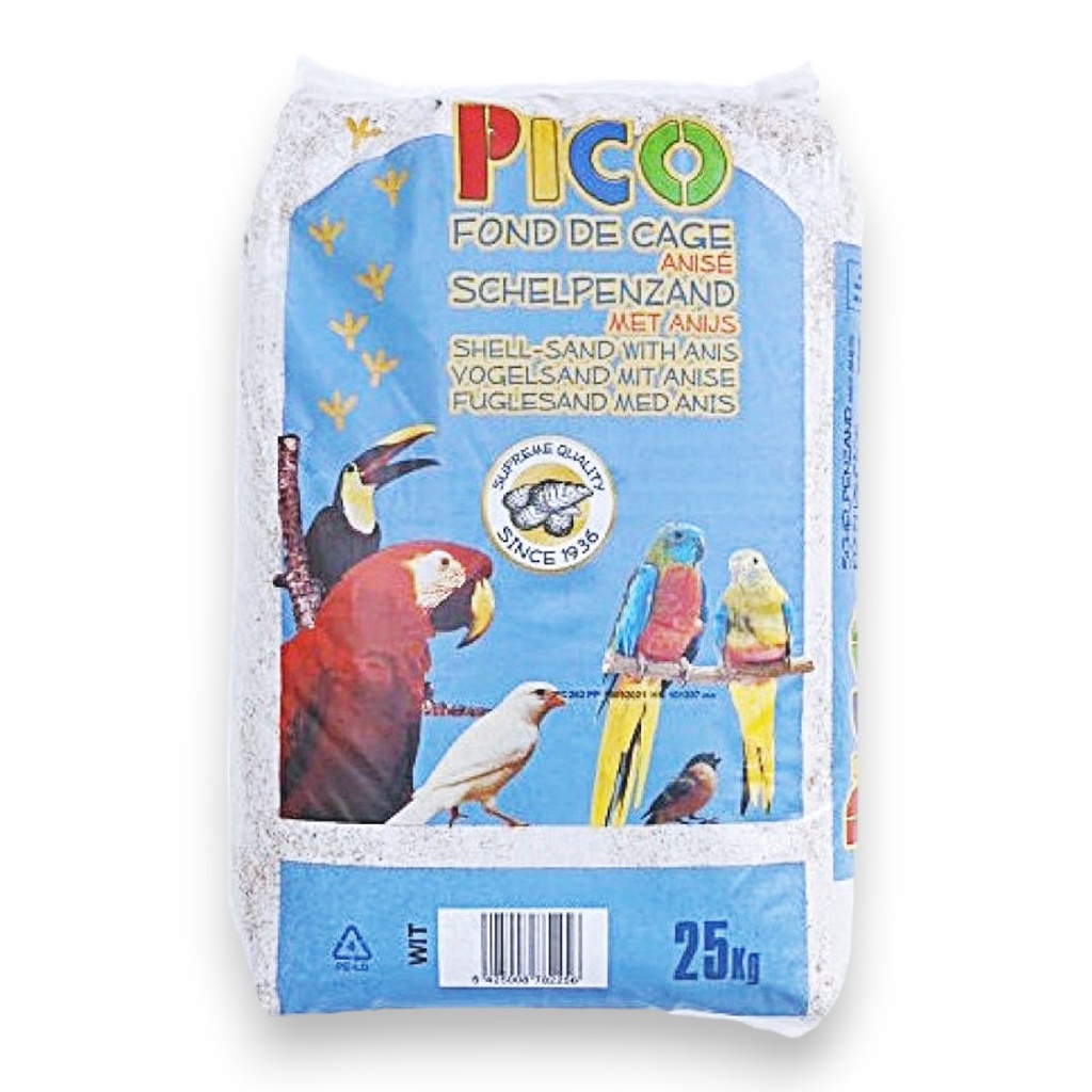 [83401100] Shell sand 25 kg (White)