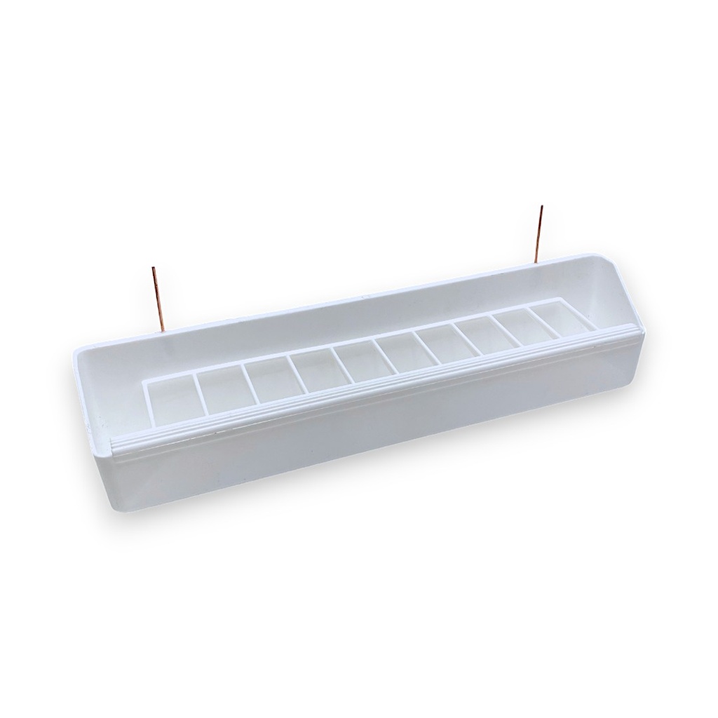 [88351021] Food trough with hooks + grill (White, 20 cm)