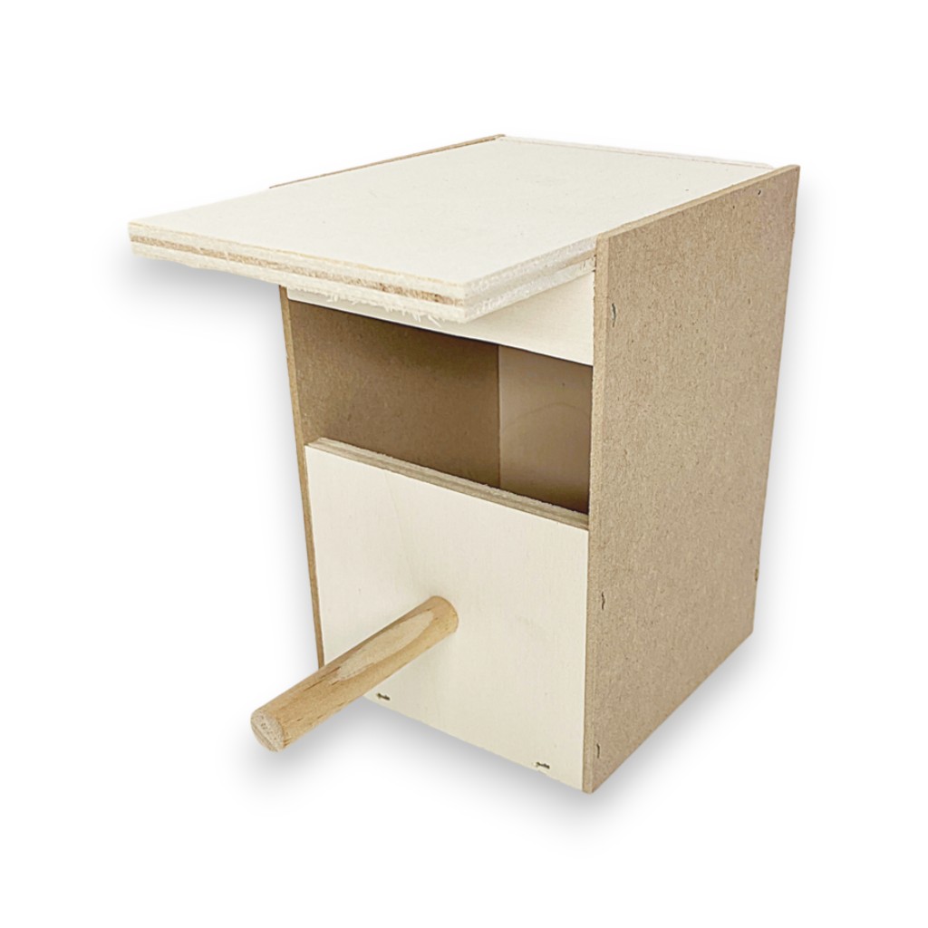 Nichoir exotique milieu n°4 PxLxH 10,8x10,5x15,8 cm