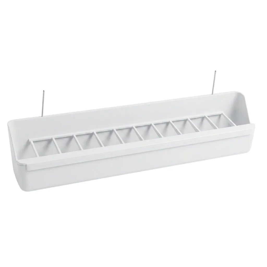 [Art. 101] Voederbak met haken en gril - 40 cm (Wit)