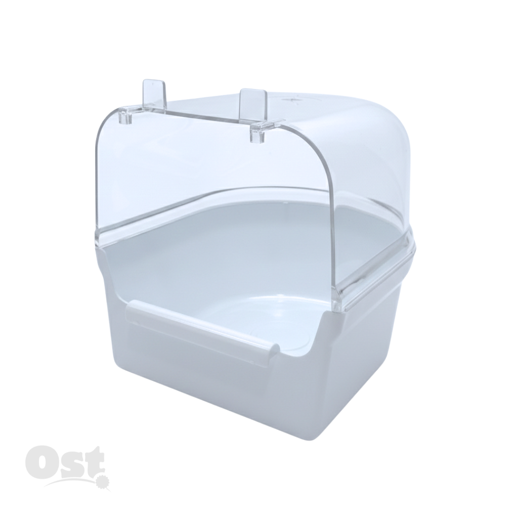 [88372311] Bañera para pájaros grande (Blanco / Transparente)