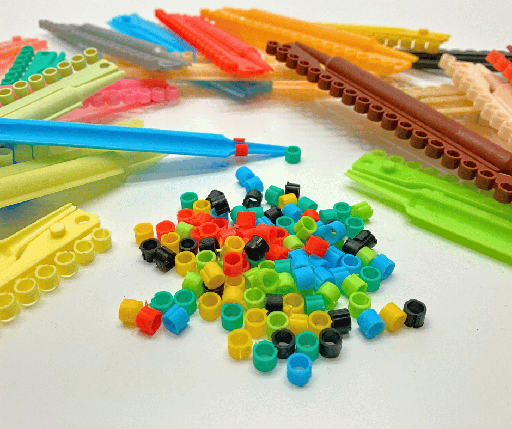 Geteilter PVC-Ring/20 Stück. Verschiedene Farben. BOX 24 Stück